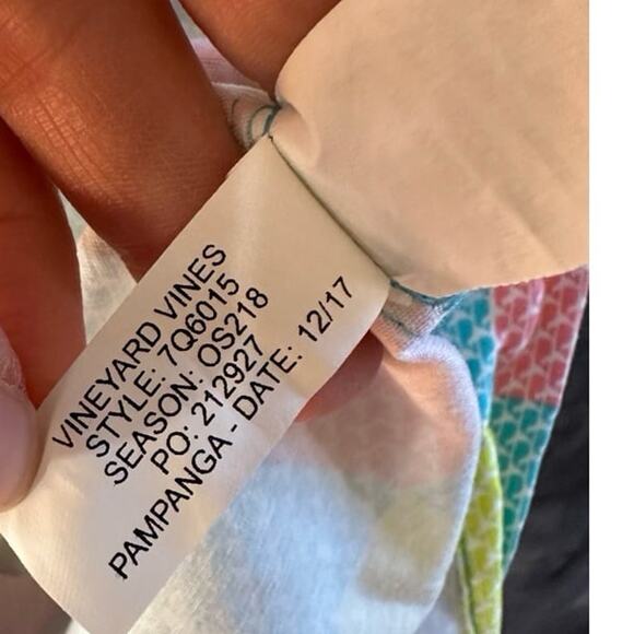 Vineyard Vines Multicolored Whale Shift Split Crew Neckline Dress Size 12 - Picture 7 of 7